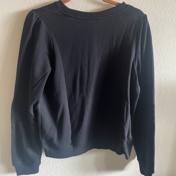 NWT Nicole Miller Black Sweatshirt Size S - Picture 2 of 4